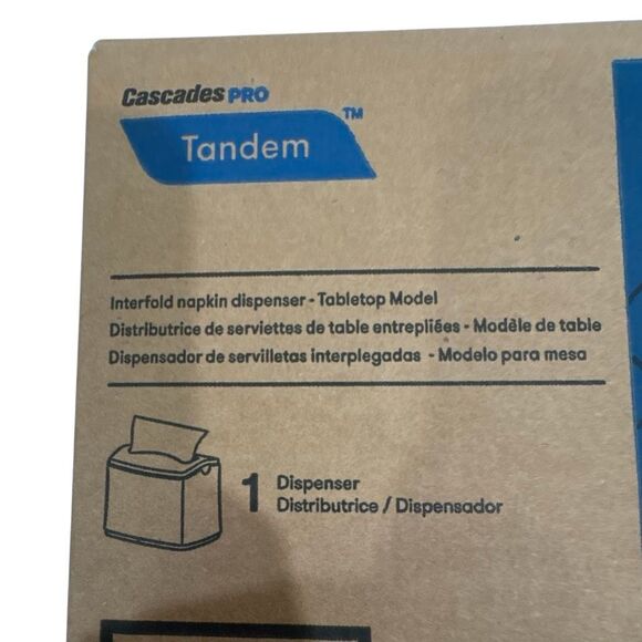 Cascades PRO Tandem C402 A1 Interfold Napkin Dispenser Restaurant Tabletop Gray - Picture 3 of 4